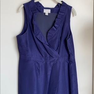 J.Crew Blakely Dress in silk taffeta, Dark Pacific